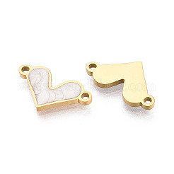 Эмалевые звенья в форме сердца из нержавеющей стали 304&nbsp;STAS-T073-27G