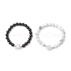 2 шт. браслеты из нержавеющей стали на Хэллоуин 201 BJEW-TA00666