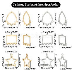 36 шт. 6 элемента люстр из нержавеющей стали в форме звезды&nbsp;STAS-DC0003-82
