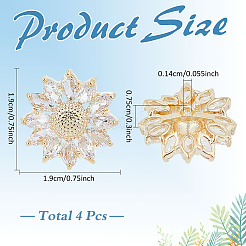 4 шт. латунные пуговицы с 1 отверстиями&nbsp;BUTT-MA0001-15A-G