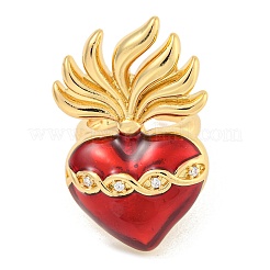 Покрытие стойки латунные прозрачные кольца с фианитом открытые манжеты&nbsp;RJEW-S411-01G-09