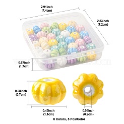 40шт 8 цвета фарфоровые керамические бусины ручной работы PORC-FS0001-21