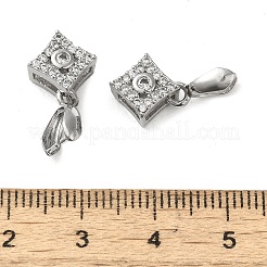 Покрытие стойки латунь микро паве прозрачный кубический цирконий ледоруб щепотка поручни KK-K340-32P