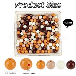 Непрозрачные акриловые бусины&nbsp;SACR-PA0001-04B-01