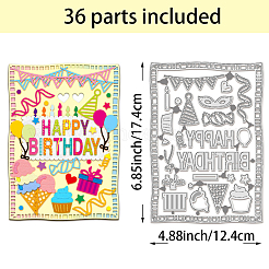 Трафареты для резки углеродистой стали на день рождения DIY-WH0309-1447