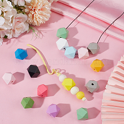 36шт 12 цвета деревянные бусины&nbsp;WOOD-SP0001-52A