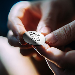 Набор памятных монет из нержавеющей стали с двусторонней гравировкой в виде сердца AJEW-GL0002-01D