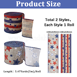 2 рулон 2-х видов тканевой ленты с тематикой Дня независимости&nbsp;OCOR-GF0004-51B