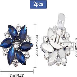 2 шт. съемное украшение для обуви со стразами из стекла&nbsp;DIY-FG0003-29