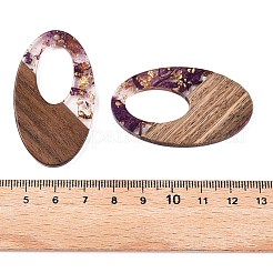 Подвески из прозрачной смолы и ореха RESI-T057-02H