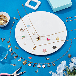 Наборы для самостоятельного изготовления цепочек и подвесок из нержавеющей стали 304 и сплава&nbsp;DIY-PH0032-25