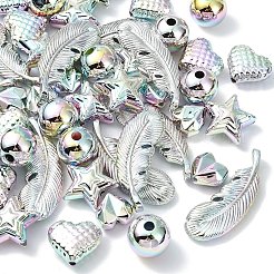 50 шт. 5 стиля УФ-покрытие непрозрачные CCB пластиковые бусины&nbsp;MACR-YW0004-72