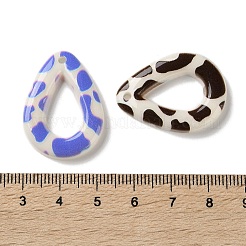 Подвески из непрозрачной смолы с принтом&nbsp;RESI-F065-02B