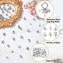 60 шт. 6 стиля 304 и 201 нержавеющая сталь дужки для колышков&nbsp;STAS-CJ0003-07