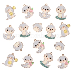 20шт 5 стиля подвески из сплава с эмалью&nbsp;ENAM-FS0003-12