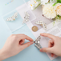 4 шт. 2-цветное украшение для обуви из сплава крыльев со стразами FIND-GO0002-27