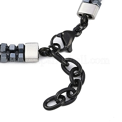 Браслеты из синтетического немагнитного гематита из бисера BJEW-S156-04P-A