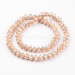 Стеклянные бусины с гальваническим покрытием &nbsp;EGLA-P018-8mm-FR-A03