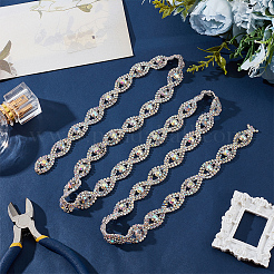 1 ярд железных цепочек со стразами&nbsp;DIY-BC0016-30