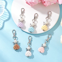 Подвесные украшения в виде ангелов из непрозрачного акрила&nbsp;HJEW-JM04435