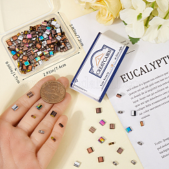 200шт 6 стильные стеклянные бусины SEED-CN0001-40