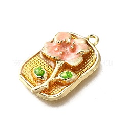 Цветочные сплава эмали подвески&nbsp;ENAM-K076-07B-G