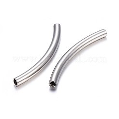 Европейские трубчатые бусины из нержавеющей стали 304 STAS-F174-19P-B