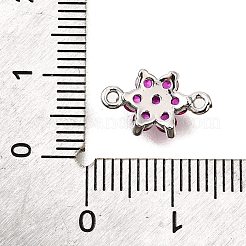 Латунные микро-паве орхидея кубические циркониевые звенья KK-D356-02A-P