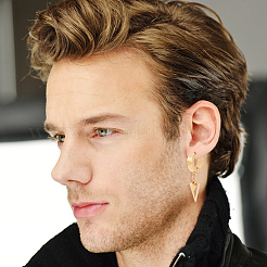 16 шт. двухцветные серьги-кольца из нержавеющей стали 304 с полыми треугольными подвесками и штифтами из нержавеющей стали 316 EJEW-AN0003-66