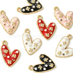 8шт 4 цвета сплава эмалевые подвески&nbsp;ENAM-FS0001-63