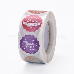 Плоские круглые бумажные наклейки спасибо DIY-C042-15