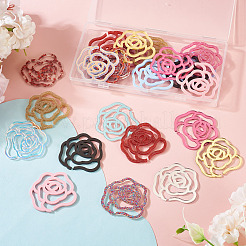 24 шт. 12-х цветные акриловые подвески для бокалов для вина&nbsp;AJEW-TA0002-83