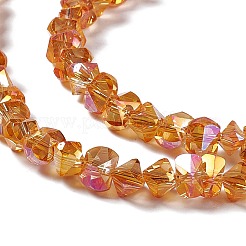 Прозрачные стеклянные бусины гальваническим пряди EGLA-L043-M