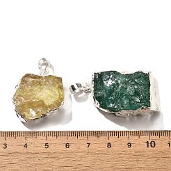 Подвески из необработанного натурального окрашенного кварца G-G895-05S-M