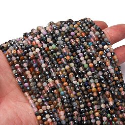 Природных драгоценных камней смешанного бисер нитей&nbsp;LS-G-RM2025-A16-4mm