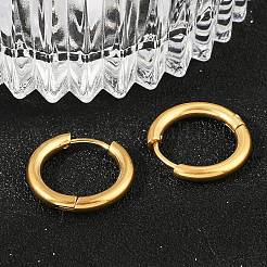 202 серьги-кольца из нержавеющей стали Huggie Hoop&nbsp;X-EJEW-F111A-16mm-G