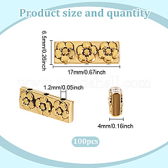 100 шт. многорядные звенья из сплава тибетского стиля&nbsp;FIND-GO0003-10AG