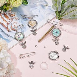 Набор для самостоятельного изготовления подвески в виде купола и ангела из сплава для свадебного букета&nbsp;DIY-SC0025-11