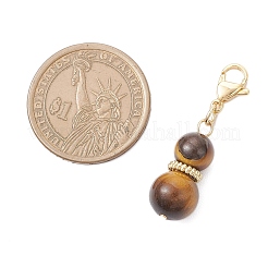 6 шт. 6 стиля круглого натурального зеленого авантюрина HJEW-JM03913