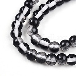 Выпечка расписные прозрачные стеклянные бусины&nbsp;X1-DGLA-N011-6mm-10