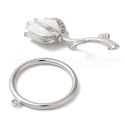 Латунные застежки с цирконами KK-N254-85P