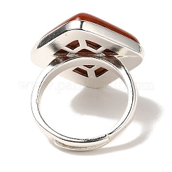 Регулируемые кольца из натуральной красной яшмы&nbsp;RJEW-H240-01S-17