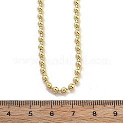 Латунные шариковые цепочки ожерелья для женщин NJEW-U035-02G