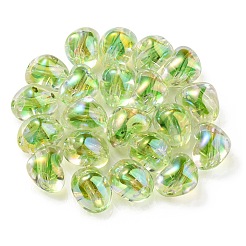 Двухцветное УФ-покрытие прозрачные акриловые европейские бусины OACR-F004-06I