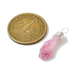 5 шт. подвески из натурального кварца с гальваническим покрытием&nbsp;PALLOY-JF03162