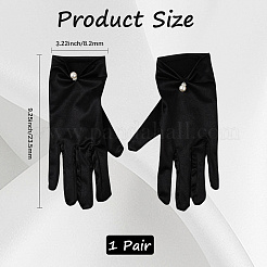 Перчатки невесты из атласной ткани AJEW-WH20816-030B