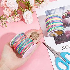 2 рулон сегментных окрашенных полиэфирных шнуров ниток для макраме OCOR-GO0001-04