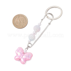 Акриловые бабочки с круглыми бусинами брелки&nbsp;KEYC-JKC01438