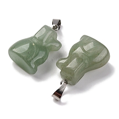 Естественный зеленый авантюрин подвески G-B127-07P-05