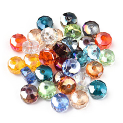 Прозрачные стеклянные бусины гальваническим пряди EGLA-YWC0001-8mm-02